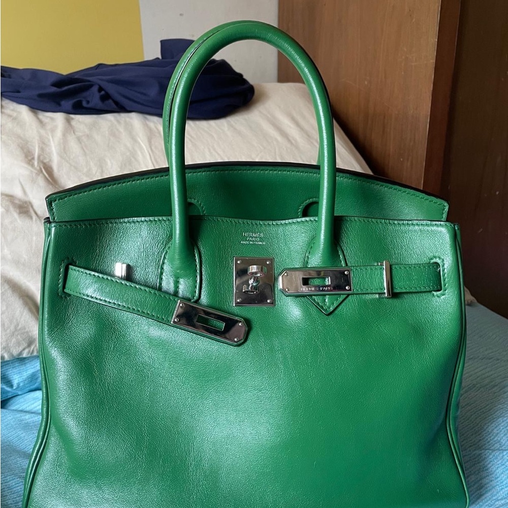 Hermes Birkin 30 Swift Green Vert Bengale PHW Bag